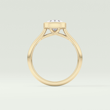 1.5 CT Oval Cut Bezel Solitaire Moissanite Engagement Ring 6
