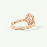 1.5 CT Oval Cut Bezel Lab-Grown Diamond Engagement Ring