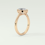 1.5 CT Oval Cut Bezel Solitaire Moissanite Engagement Ring 11