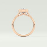 1.5 CT Oval Cut Bezel Solitaire Moissanite Engagement Ring 12