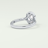 1.5 CT Oval Cut Bezel Solitaire Moissanite Engagement Ring 14