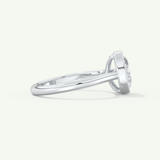1.5 CT Oval Cut Bezel Lab-Grown Diamond Engagement Ring