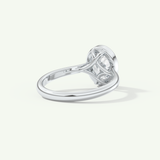 1.5 CT Oval Cut Bezel Lab-Grown Diamond Engagement Ring