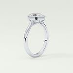 1.5 CT Oval Cut Bezel Solitaire Moissanite Engagement Ring 17