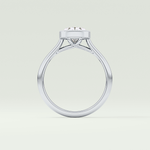 1.5 CT Oval Cut Bezel Solitaire Moissanite Engagement Ring 18