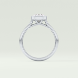 1.5 CT Oval Cut Bezel Solitaire Moissanite Engagement Ring 18