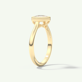 1.5 CT Cushion Cut Bezel Lab-Grown Diamond Engagement Ring