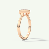 1.5 CT Cushion Cut Bezel Lab-Grown Diamond Engagement Ring