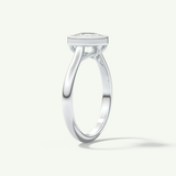 1.5 CT Cushion Cut Bezel Solitaire Moissanite Engagement Ring