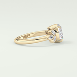 1.25 CT Oval Cut Cluster Style Lab-Grown Diamond Engagement Ring 3