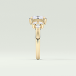 1.25 CT Oval Cut Cluster Style Lab-Grown Diamond Engagement Ring 4