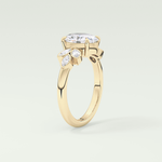 1.25 CT Oval Cut Cluster Style Lab-Grown Diamond Engagement Ring 5