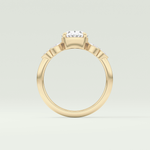 1.25 CT Oval Cut Cluster Style Lab-Grown Diamond Engagement Ring 6