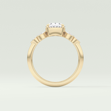 1.25 CT Oval Cut Cluster Style Lab-Grown Diamond Engagement Ring 6