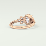 1.25 CT Oval Cut Cluster Style Lab-Grown Diamond Engagement Ring 8