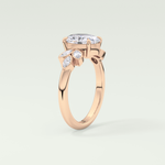 1.25 CT Oval Cut Cluster Style Lab-Grown Diamond Engagement Ring 11