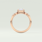 1.25 CT Oval Cut Cluster Style Lab-Grown Diamond Engagement Ring 12