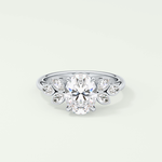 1.25 CT Oval Cut Cluster Style Lab-Grown Diamond Engagement Ring 13