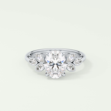 1.25 CT Oval Cut Cluster Style Lab-Grown Diamond Engagement Ring 13