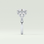 1.25 CT Oval Cut Cluster Style Lab-Grown Diamond Engagement Ring 16