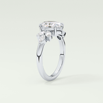 1.25 CT Oval Cut Cluster Style Lab-Grown Diamond Engagement Ring 17