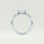 1.25 CT Oval Cut Cluster Style Lab-Grown Diamond Engagement Ring 18