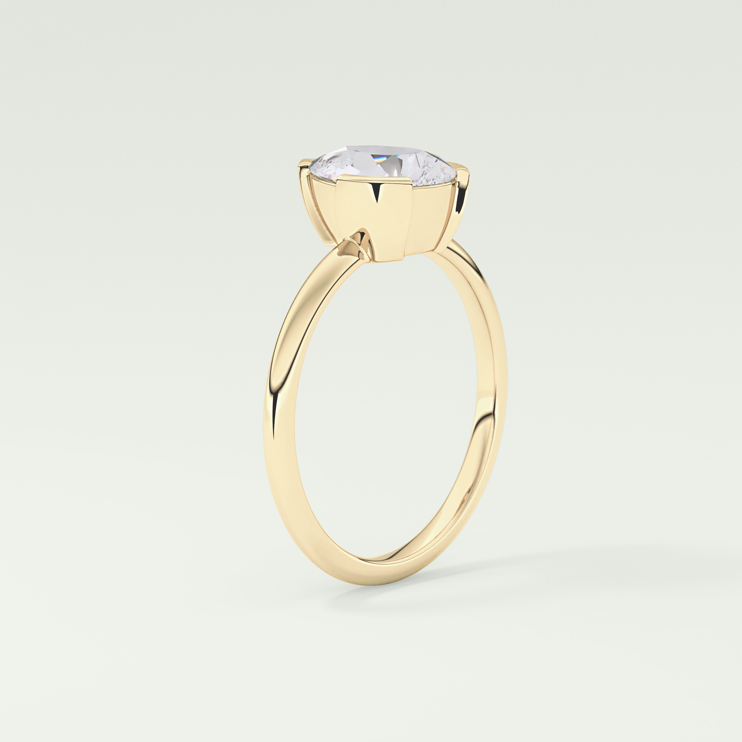 2.0 CT Pear Cut Solitaire Lab-Grown Diamond Engagement Ring 5