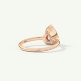 2.0 CT Pear Cut Half Bezel Lab-Grown Diamond Engagement Ring