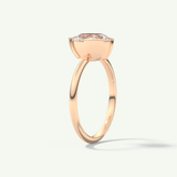 2.0 CT Pear Cut Half Bezel Lab-Grown Diamond Engagement Ring
