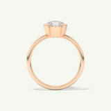 2.0 CT Pear Cut Half Bezel Lab-Grown Diamond Engagement Ring