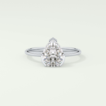 2.0 CT Pear Cut Solitaire Lab-Grown Diamond Engagement Ring 13