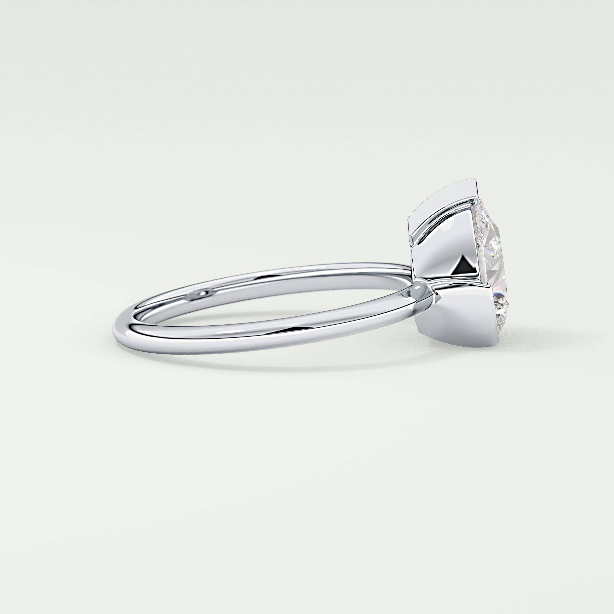 2.0 CT Pear Cut Solitaire Lab-Grown Diamond Engagement Ring 15