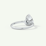 2.0 CT Pear Cut Half Bezel Lab-Grown Diamond Engagement Ring