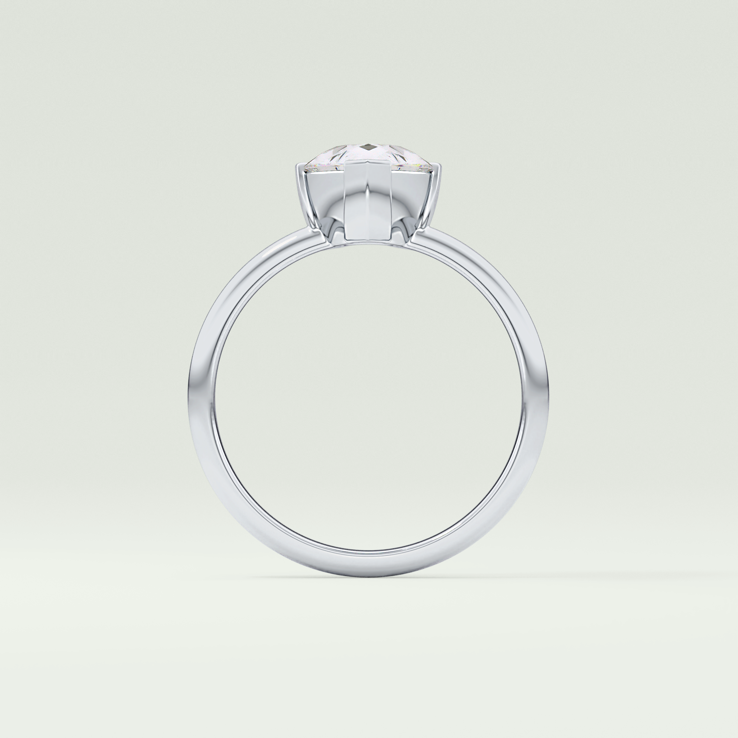 2.0 CT Pear Cut Solitaire Lab-Grown Diamond Engagement Ring 18