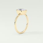 1.25 CT Oval Cut Solitaire Bezel Lab-Grown Diamond Engagement Ring 5