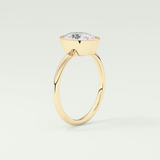 1.25 CT Oval Cut Solitaire Bezel Lab-Grown Diamond Engagement Ring 5