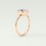 1.25 CT Oval Cut Solitaire Bezel Lab-Grown Diamond Engagement Ring 11