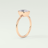 1.25 CT Oval Cut Solitaire Bezel Lab-Grown Diamond Engagement Ring 11
