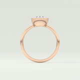 1.25 CT Oval Cut Solitaire Bezel Lab-Grown Diamond Engagement Ring 12