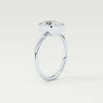 1.25 CT Oval Cut Solitaire Bezel Lab-Grown Diamond Engagement Ring 17