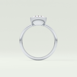 1.25 CT Oval Cut Solitaire Bezel Lab-Grown Diamond Engagement Ring 18