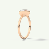1.25 CT East West Oval Cut Bezel Lab-Grown Diamond Engagement Ring