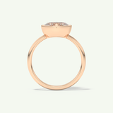 1.25 CT East West Oval Cut Bezel Lab-Grown Diamond Engagement Ring