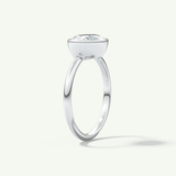 1.25 CT East West Oval Cut Bezel Lab-Grown Diamond Engagement Ring