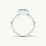 1.25 CT East West Oval Cut Bezel Lab-Grown Diamond Engagement Ring