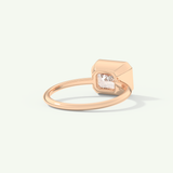 1.5 CT East West Emerald Cut Bezel Lab-Grown Diamond Engagement Ring