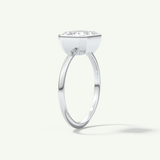 1.5 CT East West Emerald Cut Bezel Lab-Grown Diamond Engagement Ring