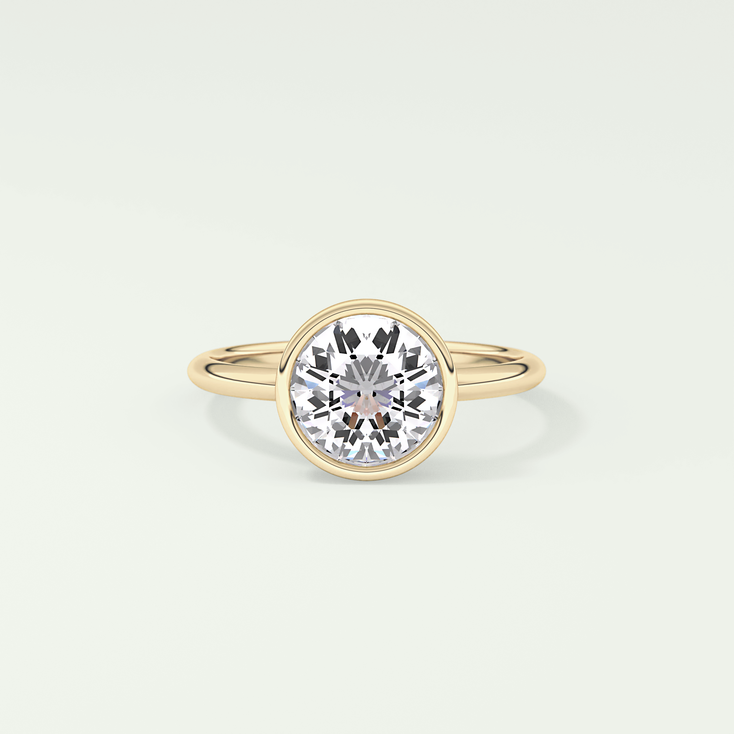 1.0 CT Rose Cut Solitaire Moissanite Engagement Ring 1