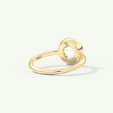 1.0 CT Rose Cut Solitaire & Bezel Lab-Grown Diamond Engagement Ring