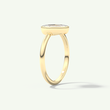 1.0 CT Rose Cut Solitaire & Bezel Lab-Grown Diamond Engagement Ring